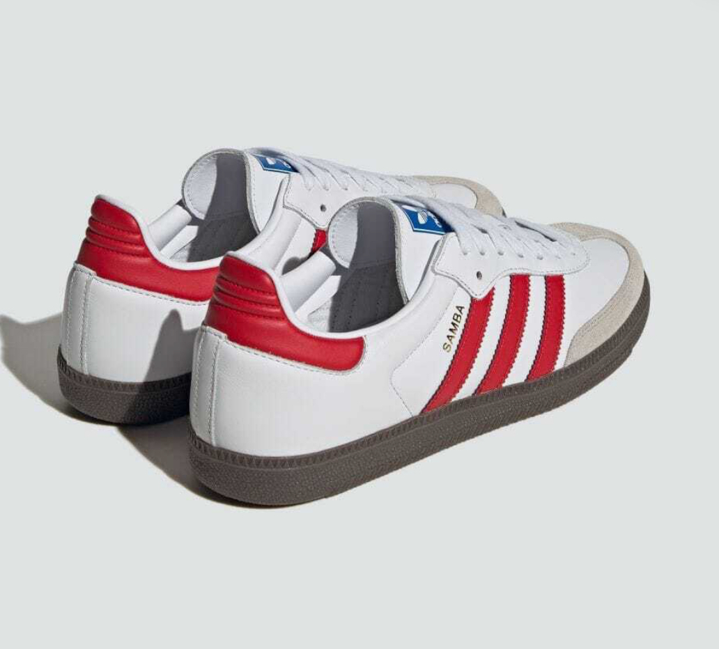 ADIDAS SAMBA ( BRANCO / VERMELHO )