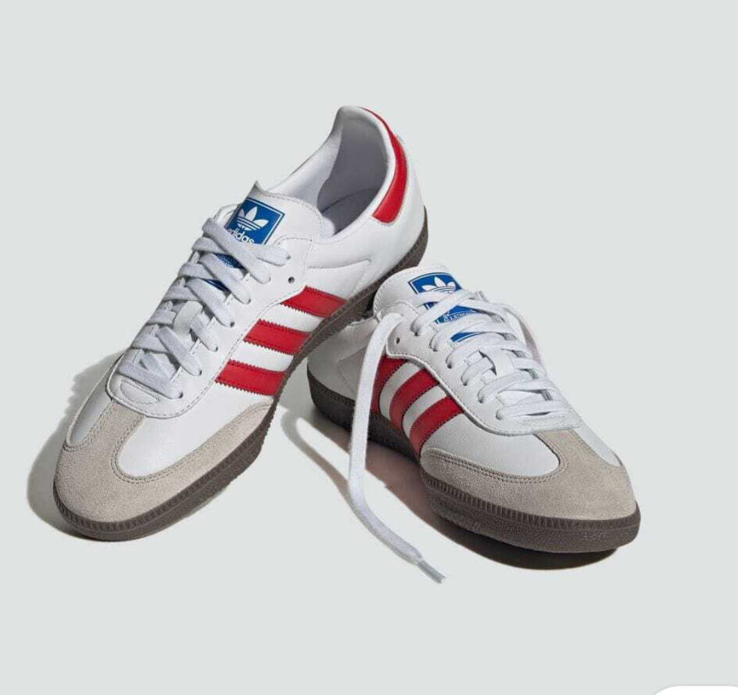 ADIDAS SAMBA ( BRANCO / VERMELHO )
