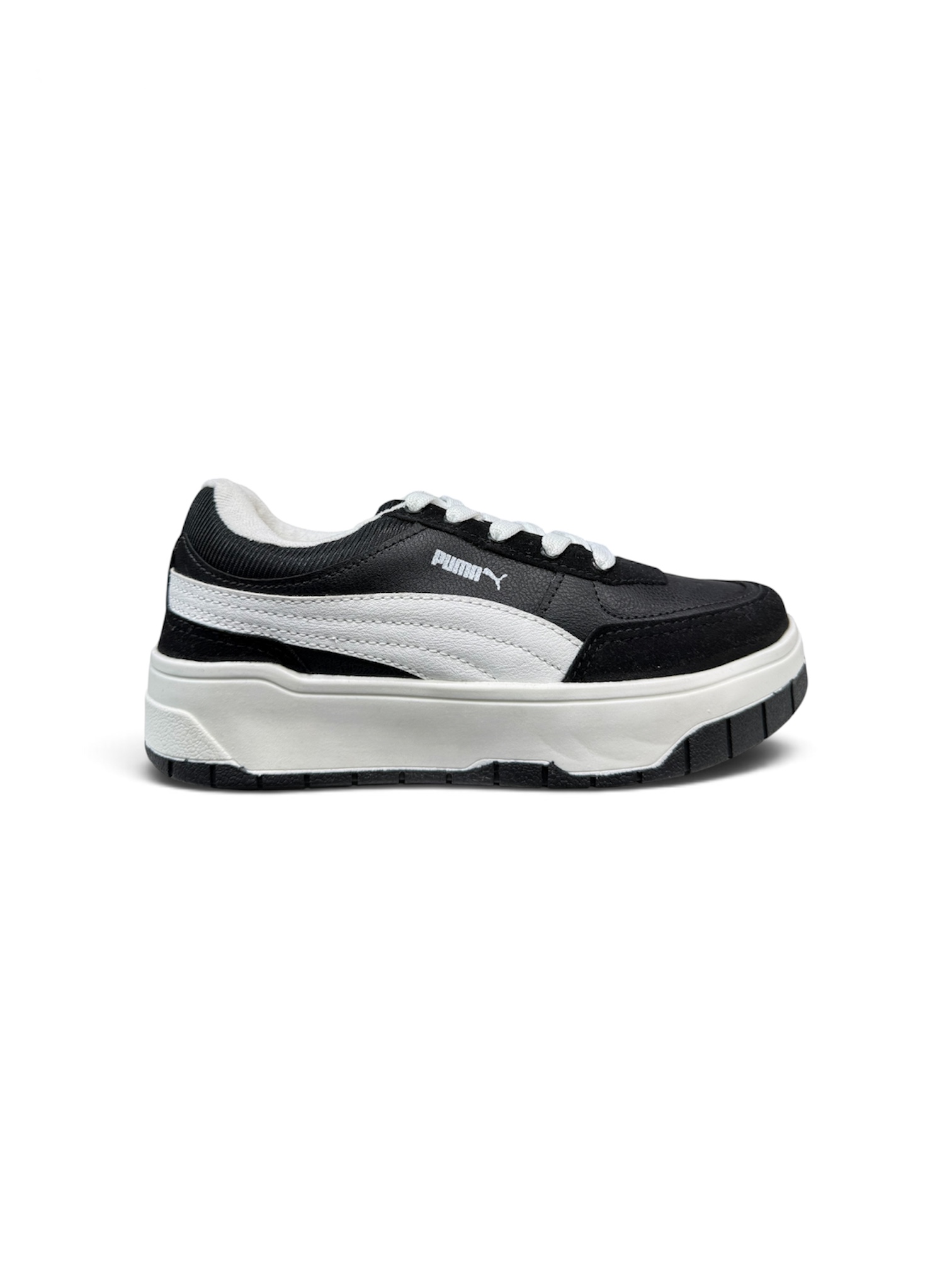 PUMA REBOUND FEMME LOW BDP ( PRETO/ BRANCO )